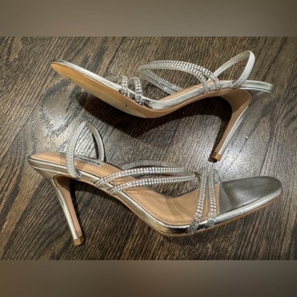 Steve Madden Silver Rhinestone Heels